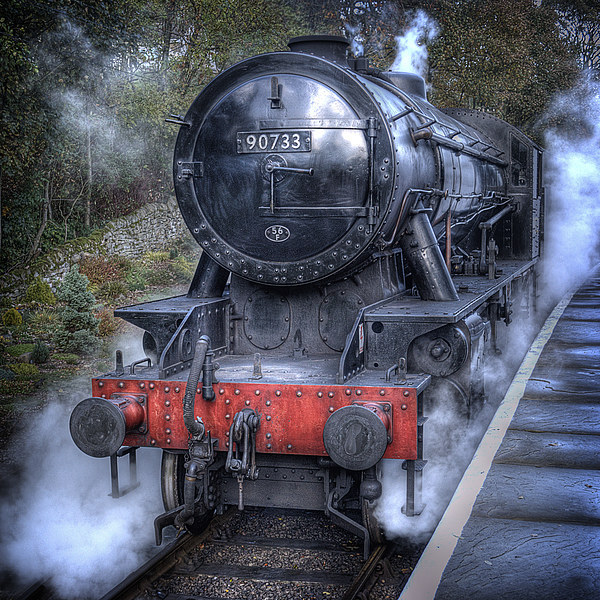 Under Steam Again. Framed Mounted Print by Colin Metcalf
