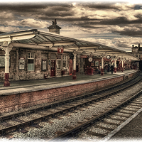 Buy canvas prints of Vintage Keighley Station by Colin Metcalf