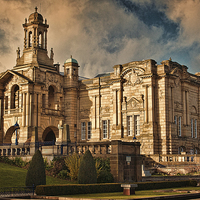 Buy canvas prints of Evening Light at Cartwright Hall by Colin Metcalf