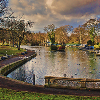Buy canvas prints of The Boating Lake by Colin Metcalf