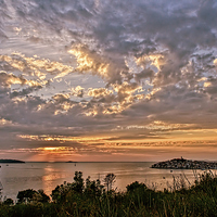 Buy canvas prints of  Croatian Sunset by Colin Metcalf