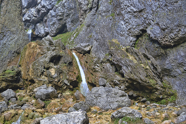  Gordale Scar Waterfall Picture Board by Colin Metcalf