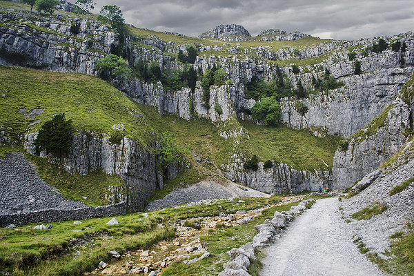 The Approach to Malham Cove Picture Board by Colin Metcalf