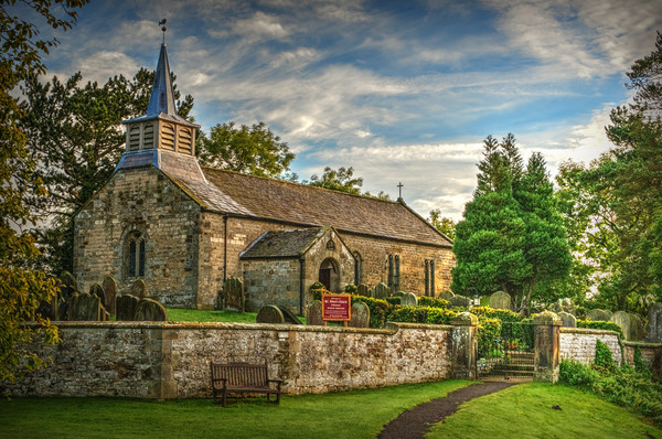 Saint Aidan's Church, Gillamoor. Picture Board by Colin Metcalf