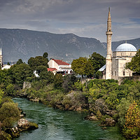 Buy canvas prints of Mosques by The Neretva River by Colin Metcalf