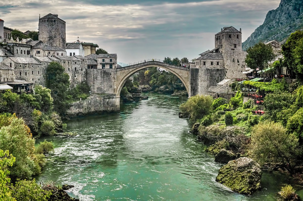Stari Most “Old Bridge” Mostar Picture Board by Colin Metcalf