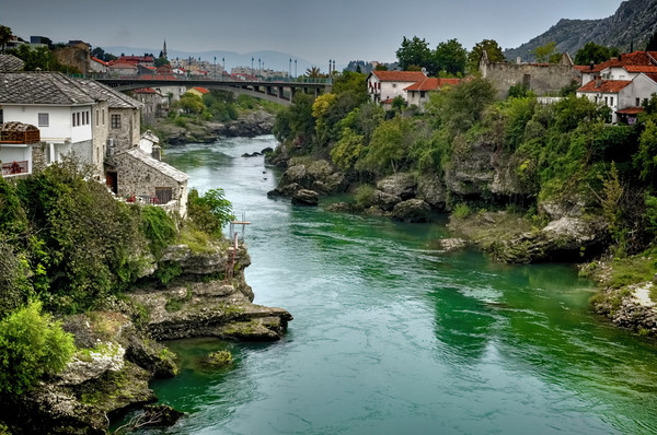Carinski Most “New Bridge” Mostar Picture Board by Colin Metcalf