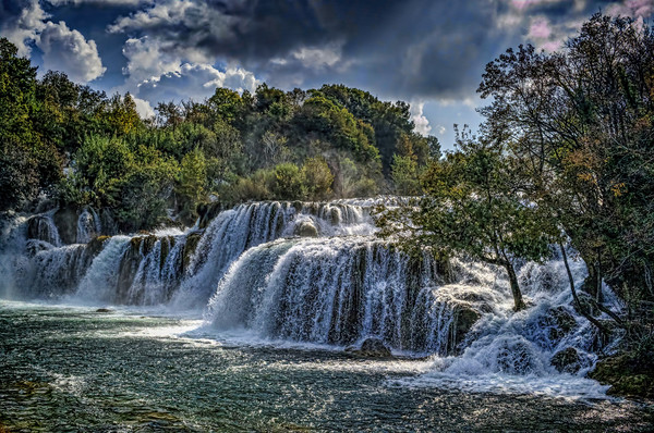 Krka Waterfalls Picture Board by Colin Metcalf