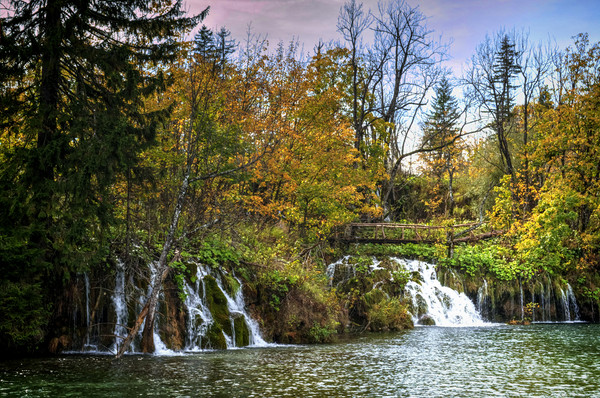 Plitvice Waterfall and lake. Picture Board by Colin Metcalf