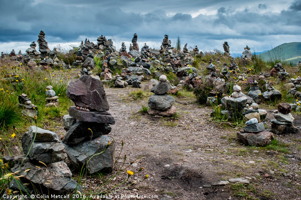 Enigmatic Stacked Stones of Skye Picture Board by Colin Metcalf