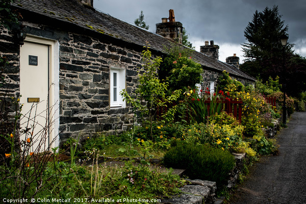 Pitlochry Cottages Picture Board by Colin Metcalf