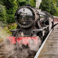 Buy canvas prints of WWII Austerity Class Steam Locomotive by Colin Metcalf