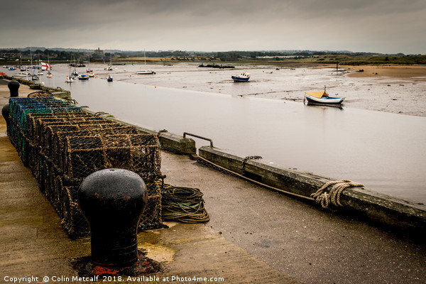 Amble Harbour Picture Board by Colin Metcalf