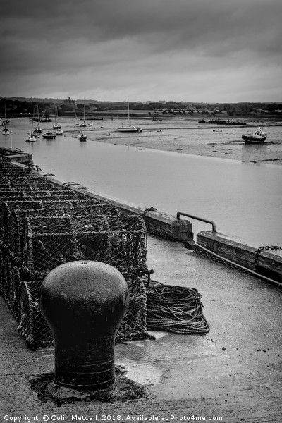 Amble Harbour Picture Board by Colin Metcalf