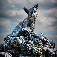 Buy canvas prints of The Fox Sculpture by Colin Metcalf