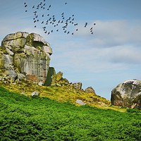 Buy canvas prints of Enigmatic Rocks: The Cow and Calf by Colin Metcalf