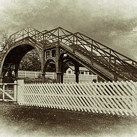 Buy canvas prints of Historical Iron Footbridge Rebirth by Colin Metcalf