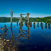 Buy canvas prints of The Old Jetty, Loch Awe. by Colin Metcalf