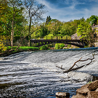 Buy canvas prints of Pollard Bridge and Top Weir. by Colin Metcalf