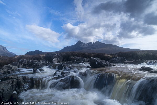 Cuillins from Sligachan Picture Board by Geo Harris