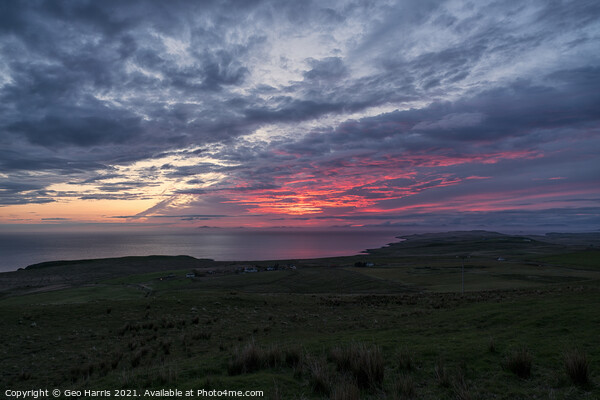 Skye sunset Picture Board by Geo Harris
