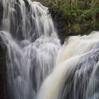 Buy canvas prints of Fairlie Castle Waterfalls by Geo Harris