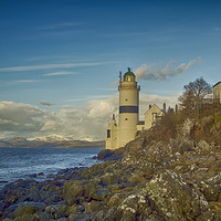 Buy canvas prints of Seahorse cloud and the Cloch Lighthouse by Geo Harris