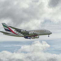 Buy canvas prints of Airbus A380 by Geo Harris