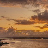 Buy canvas prints of Sunset at Castle Stalker by Geo Harris