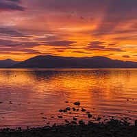 Buy canvas prints of Sunset over the Clyde by Geo Harris