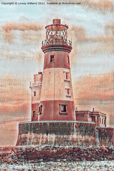 Longstone Lighthouse 2 Picture Board by Linsey Williams