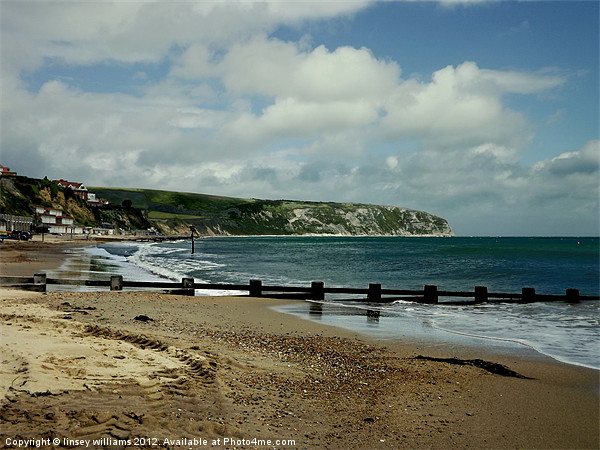 Swanage Bay Picture Board by Linsey Williams