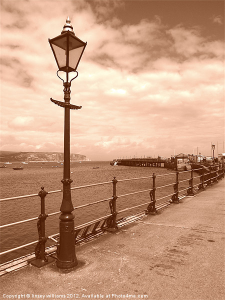 Sea front lamp Picture Board by Linsey Williams