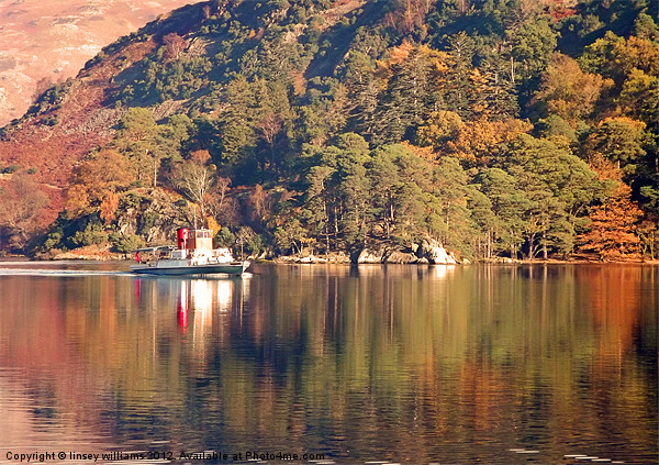Ullswater steamer Picture Board by Linsey Williams