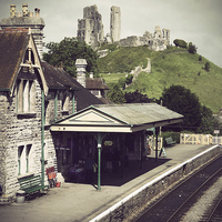 Buy canvas prints of Vintage Corfe by Linsey Williams
