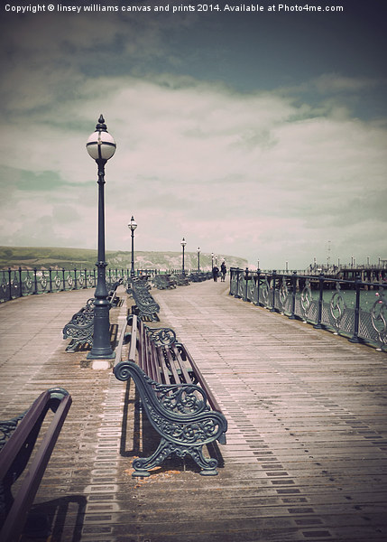 Seaside Swanage Pier Picture Board by Linsey Williams