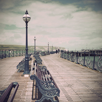 Buy canvas prints of Seaside Swanage Pier by Linsey Williams