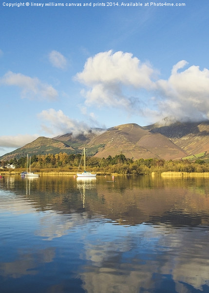  Boats On Derwentwater Picture Board by Linsey Williams