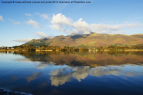 Skiddaw Reflections Picture Board by Linsey Williams