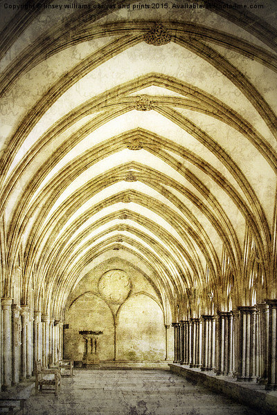 Salisbury Cathedral Cloisters 2 Picture Board by Linsey Williams