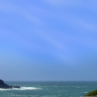 Buy canvas prints of  Cape Cornwall And The Brisons Rock by Linsey Williams