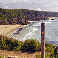 Buy canvas prints of To Porthcurno  by Linsey Williams