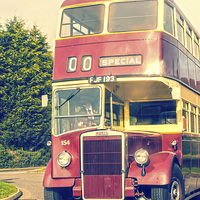 Buy canvas prints of A 1950 Leicester City Double Decker Bus 2 by Linsey Williams