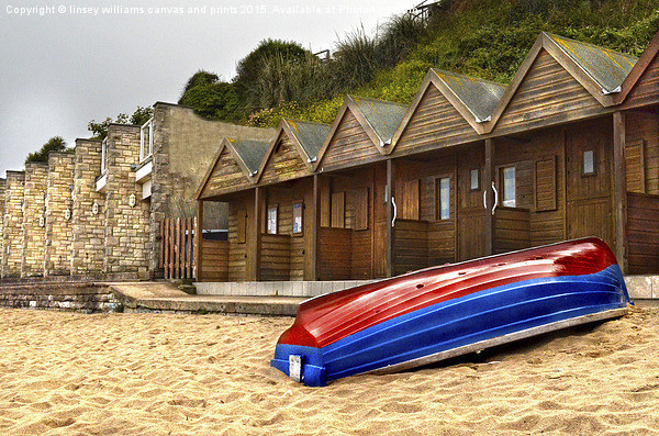  Boat And Beach Huts Picture Board by Linsey Williams