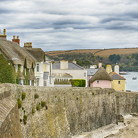Buy canvas prints of Cottages On The Sea Front by Linsey Williams
