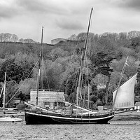 Buy canvas prints of Making Ready To Sail, Mono by Linsey Williams