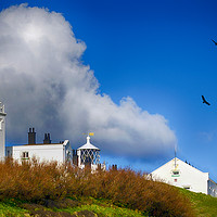 Buy canvas prints of The Lizard Lighthouse by Linsey Williams