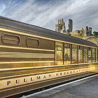 Buy canvas prints of Pullman Car and Castle by Linsey Williams