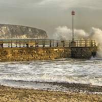 Buy canvas prints of Swanage Jetty Dorset by Linsey Williams