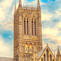 Buy canvas prints of Central Tower of Lincoln Cathedral by Linsey Williams